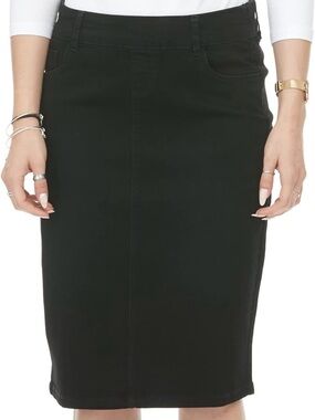 Women's Black Stretch Pencil Skirt - Classic Workwear
